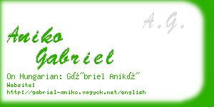 aniko gabriel business card